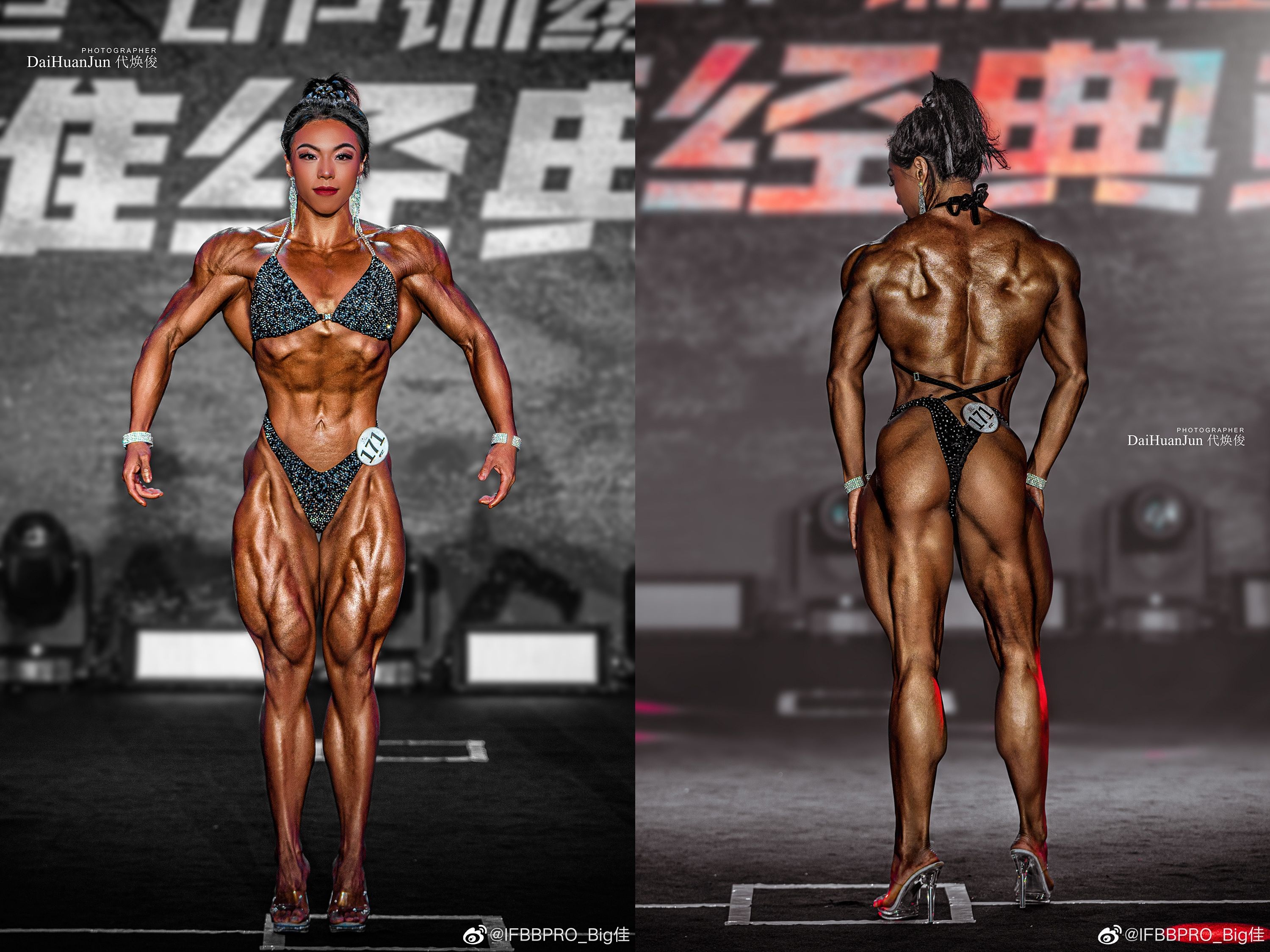 ▲▼超猛伴娘。（圖／翻攝微博／白鹿視頻／IFBBPRO_Big佳）