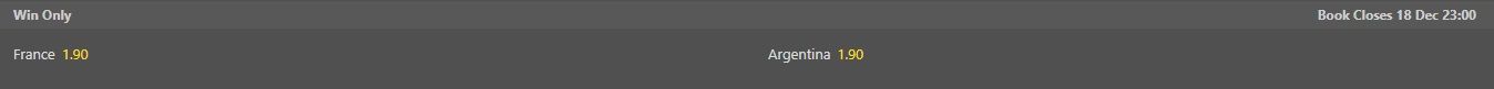 ▲▼阿根廷與法國目前賠率相當。（圖／翻攝Bet365）