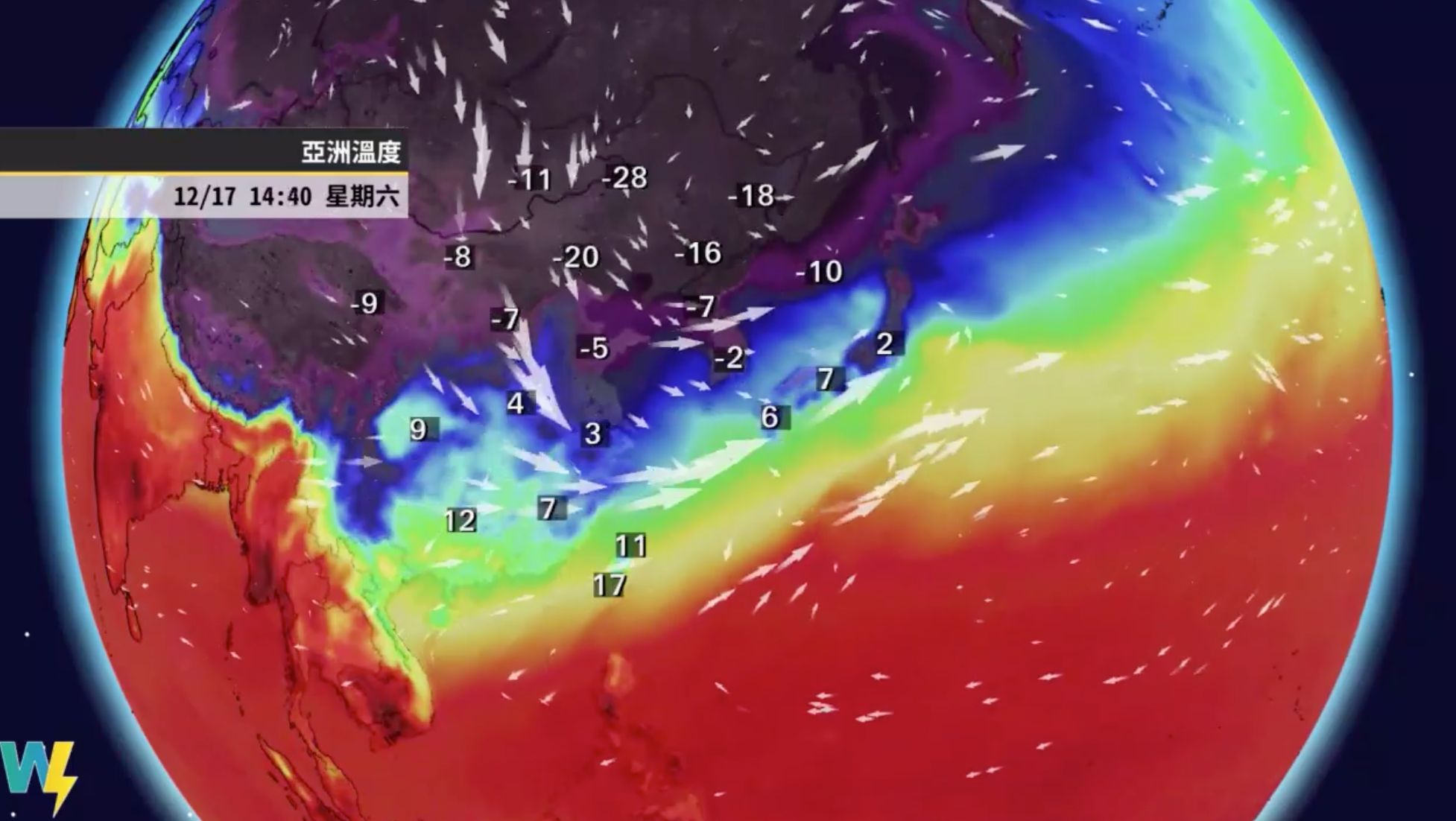 ▲彭啟明指出，「來自於極地冷空氣襲擊北半球，這波的冷和負北極震盪有關連性」。（圖／翻攝自Facebook／氣象達人彭啟明）