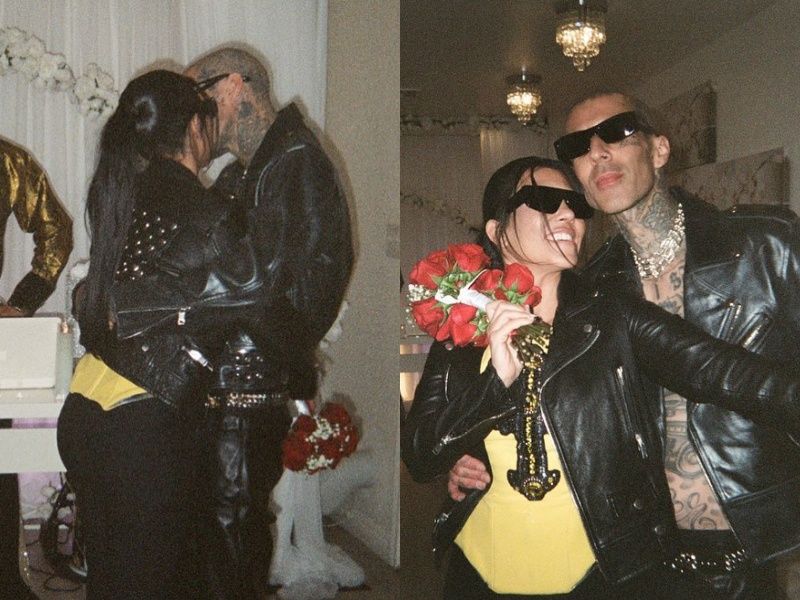 ▲Kourtney Kardashian,Travis Barker。（圖／翻攝自IG @kourtneykardash）