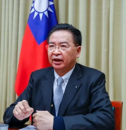 ▲▼外交部長吳釗燮於本(12)月14日接受瑞士「每日廣訊報」(Tages Anzeiger)國際部主任Christof Münger與記者Simon Widmer視訊專訪。（圖／外交部提供）