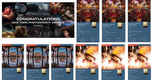 超狂！紐約攝影大賽公布得獎名單　台宮廟文化攝影師橫掃9金牌