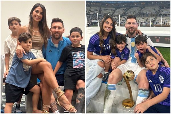 ▲▼阿根廷球王梅西與愛妻安托內雅（Antonela Roccuzzo）及三個兒子。（圖／翻攝instagram@antonelaroccuzzo）