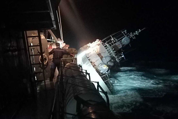 ▲▼ 泰國「素可泰號」（HTMS Sukhothai）18日晚間沉沒在泰國灣海域。（圖／達志影像／美聯社）