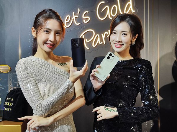 ▲OPPO 收購手機Reno8 推出緞面金新色。（圖／記者陳俐穎攝）