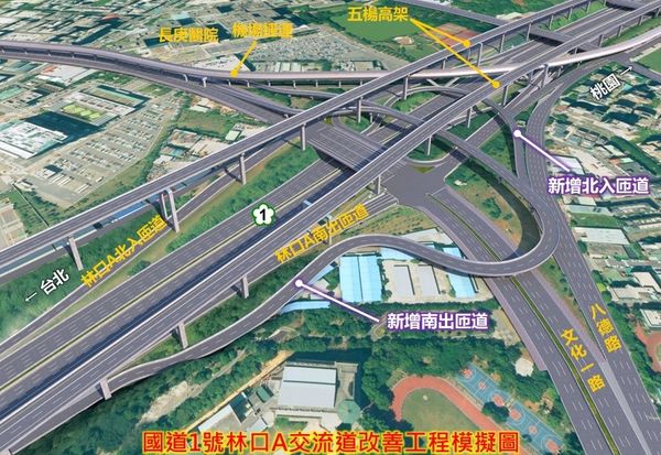 ▲▼國道1號交流道改善工程。（圖／高公局）