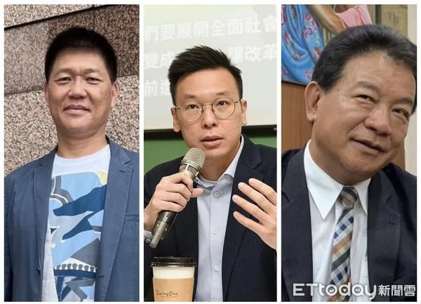 ▲成全回應林飛帆檢討文，郭再欽=(左一）宣布退出民進黨，並籲郭信良（右一）也退出台南議長選舉。（圖／記者林悅翻攝）