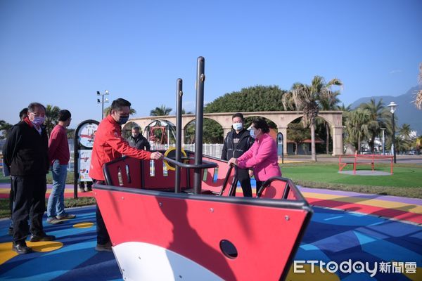 ▲▼花蓮縣政府將太平洋公園打造為以海洋為主軸的「共融遊戲樂園」。（圖／花蓮縣政府提供，下同）