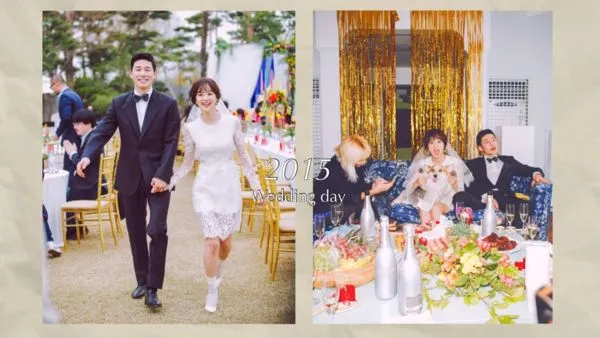 ▲尹昇娥和金武烈2015年結婚。（圖／翻攝自YouTube／승아로운）