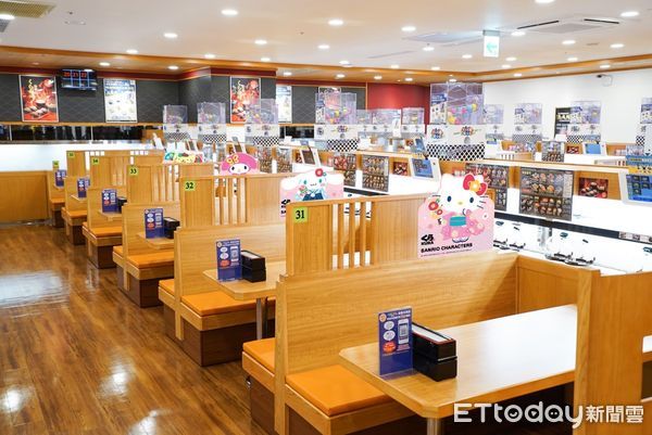 ▲藏壽司中山南西店、台中惠文店與高雄岡山店3家分店將充滿超萌的三麗鷗家族。（圖／藏壽司提供）