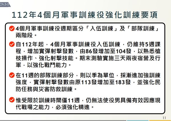 ▲▼國防部兵役延長方案報告。（圖／國防部提供）