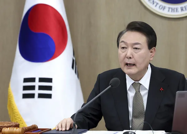 ▲▼南韓總統尹錫悅12月27日在國務會議上發表談話。（圖／達志影像／美聯社）