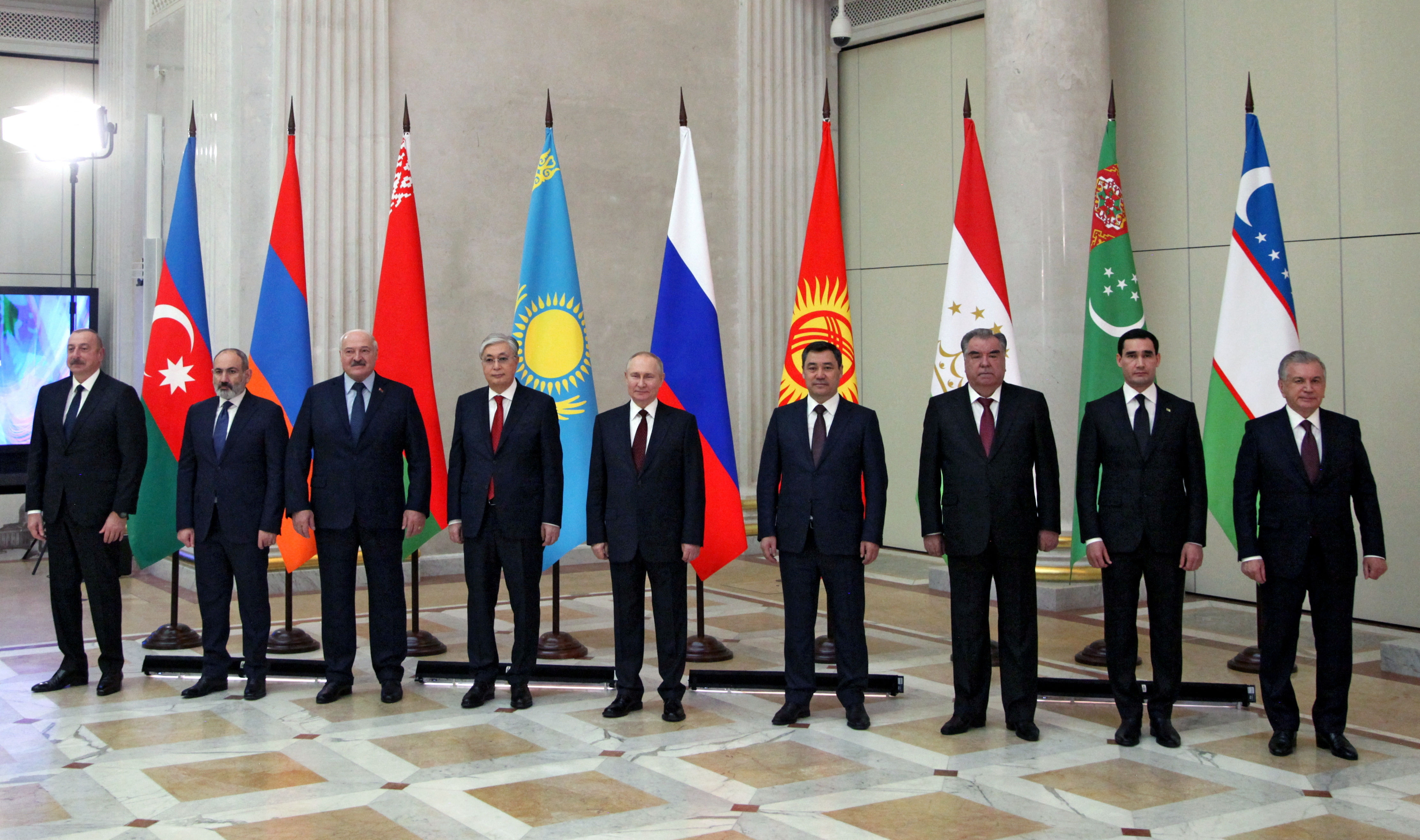 ▲▼俄國總統普丁與獨立國協8國元首召開峰會。（圖／路透）