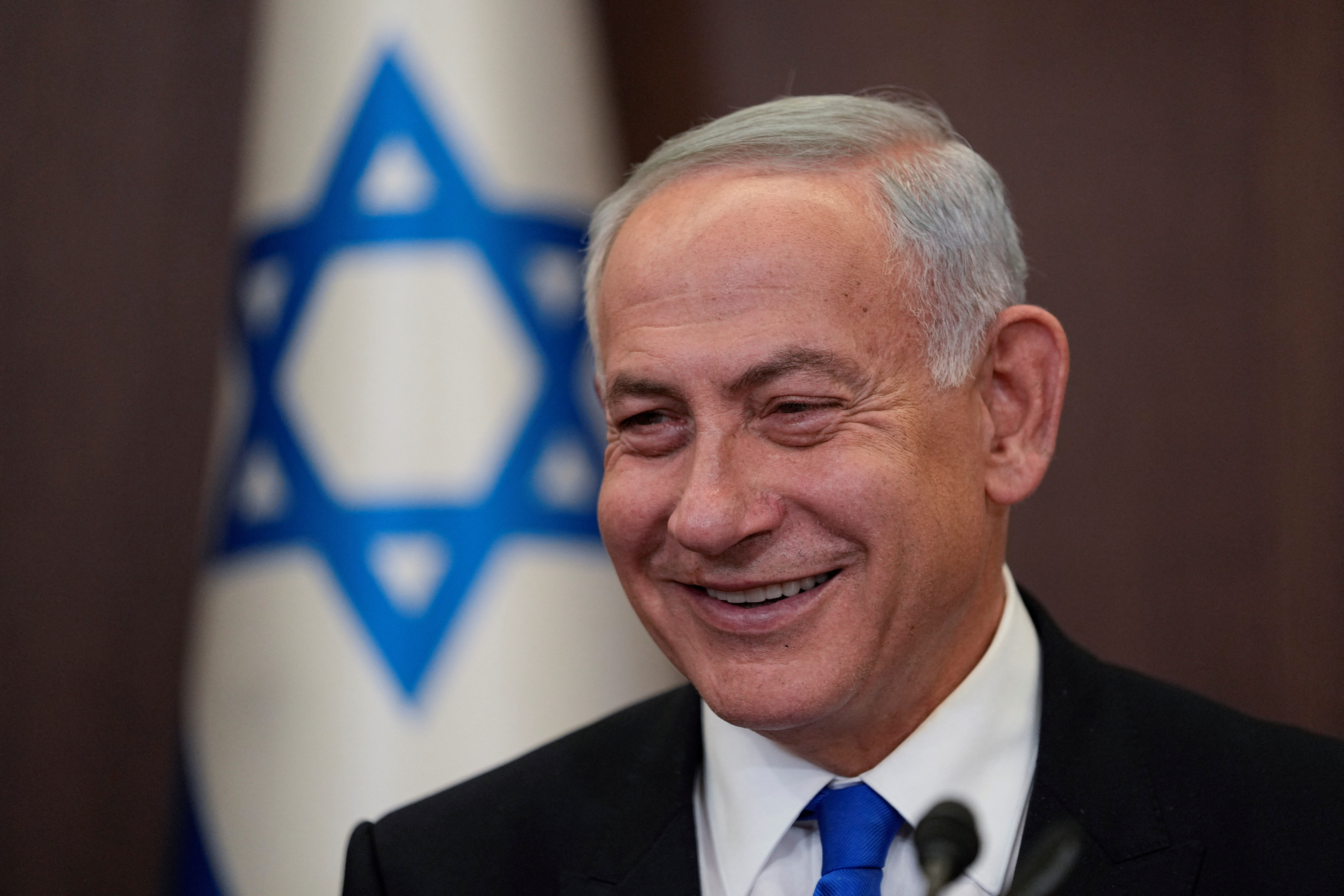 ▲納坦雅胡宣誓就任以色列總理。（圖／路透）