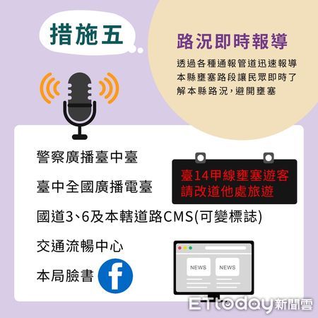 ▲南投縣警局發布112年元旦連假交通疏導措施。（圖／南投縣警察局提供）