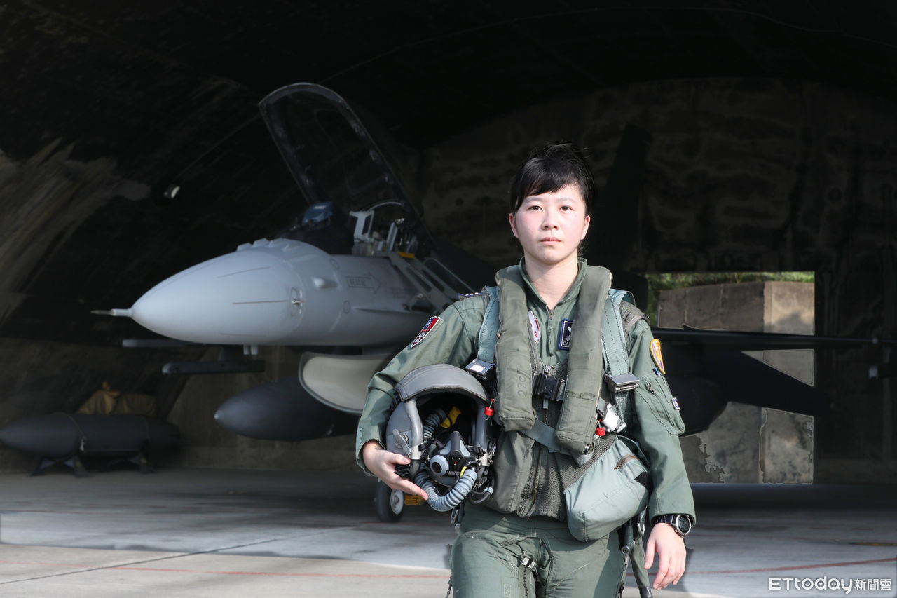 ▲F-16換訓中學員黃若宜，高中畢業就報考空軍官校。（圖／記者梁建裕攝）