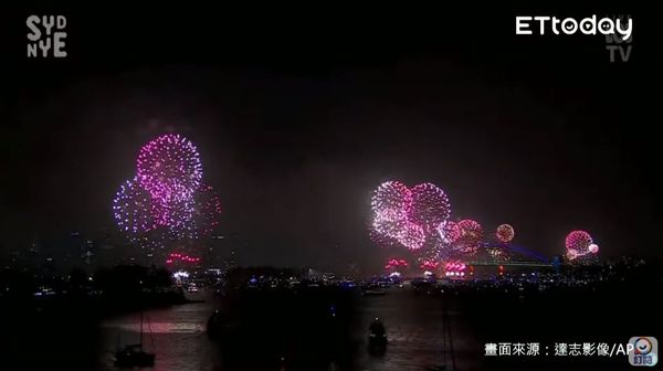 ▲▼直播／全球最早迎接2023　紐西蘭天空塔300秒「煙火燈光秀」來了。（圖／ETtoday新聞雲直播）