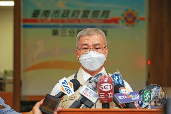 台南市警局長方仰寧（圖）對愛將莊武能涉案表示痛心，更稱識人不清已自請處分。