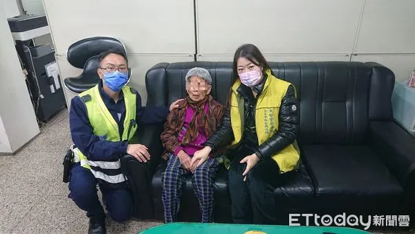 ▲▼東勢一名94歲阿嬤不滿家人控制她飲食，賭氣離家出走，還好在警方苦勸下回家。（圖／民眾提供，下同）