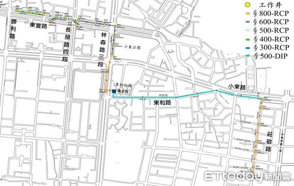 ▲台南城市建設更進一步，虎尾寮污水下水道管線工程第二標竣工。（圖／記者林悅翻攝，下同）