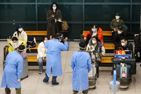 ▲▼ 南韓仁川機場針對中國旅客實施新防疫限制 。（圖／路透）