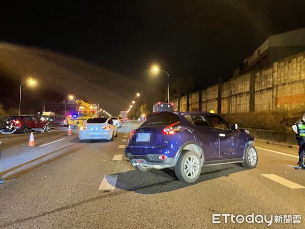 ▲▼苗栗泰安鄉長酒駕國道肇禍4車追撞。（圖／記者蔡文淵翻攝）