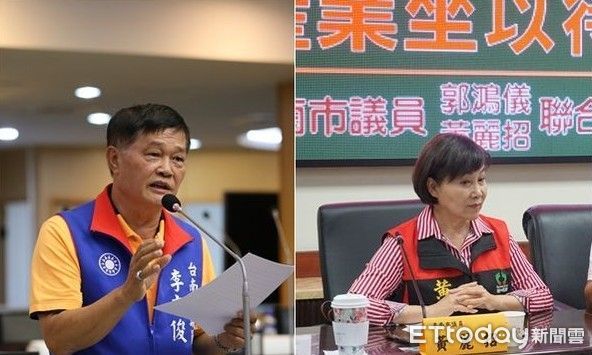 ▲台南市議員黃麗招，涉嫌台南市正副議長賄選案（右），被台南地院裁定羈押禁見、禁止通信，市議員李文俊因罪證不足=力當庭釋放。（圖／記者林悅翻攝，下同）