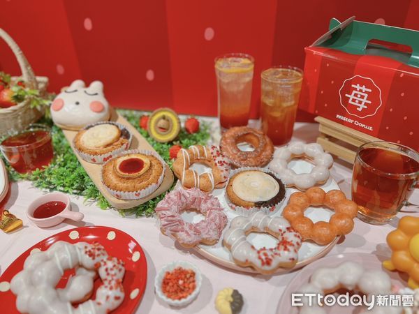 ▲▼Mister donut雪兔草莓季。（圖／記者蕭筠攝）