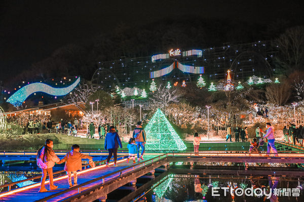 ▲▼日本足利花卉公園光之花庭園，日本關東三大彩燈。（圖／記者蔡玟君攝）