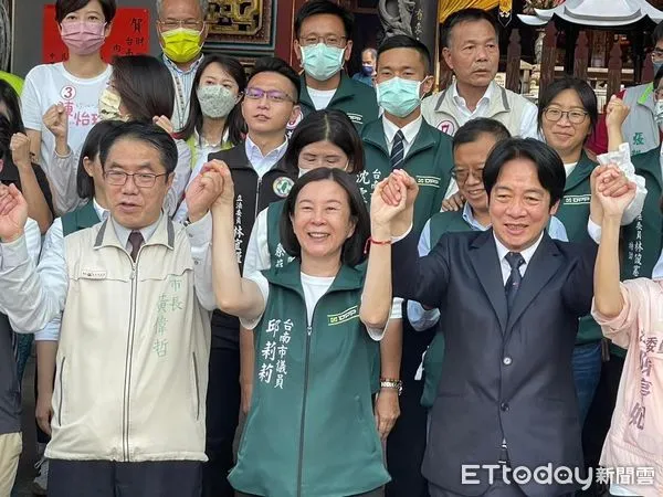 ▲▼ 黃偉哲,邱莉莉,賴清德。（圖／ETtoday攝）