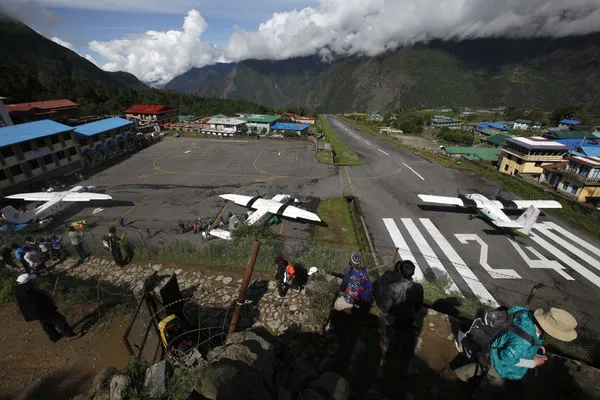 ▲▼尼泊爾盧卡拉機場（Lukla Airport）。（圖／達志影像／美聯社）