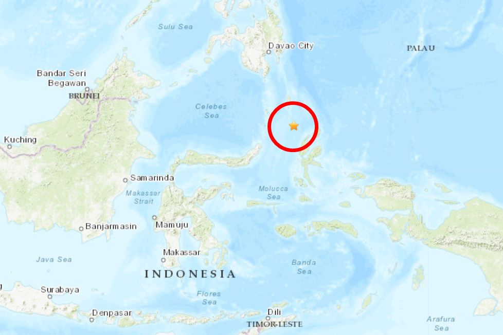 ▲▼ 印尼馬魯古海（Molucca Sea）發生規模7.2地震。（圖／翻攝自USGS）