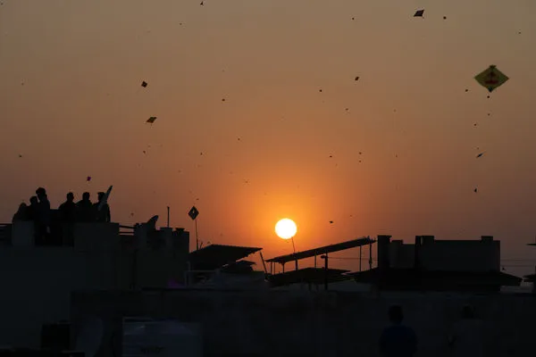 ▲▼  印度風箏節（Uttarayan）。（圖／達志影像／美聯社）