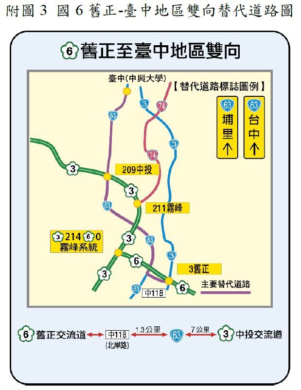 春節疏運替代道路。（圖／高公局）