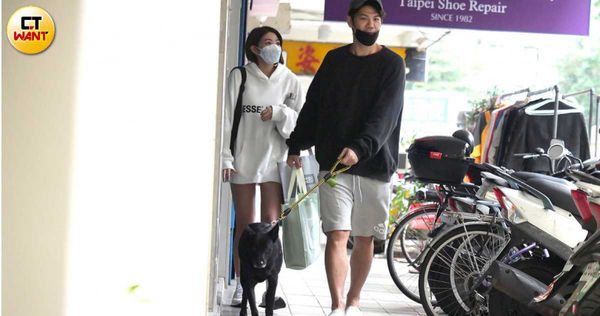 恩愛新婚1／陳志強休假遛愛犬　辣妻曾智希相伴...畫面太幸福