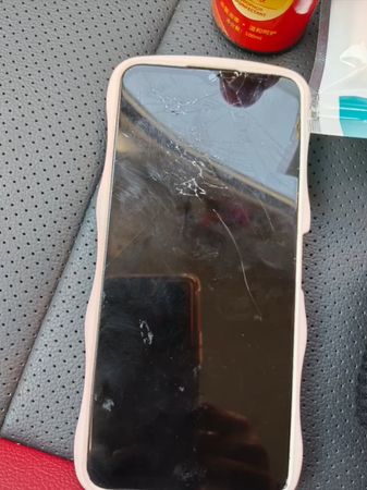 正妹的手機也被砸壞。（翻自臉書）
