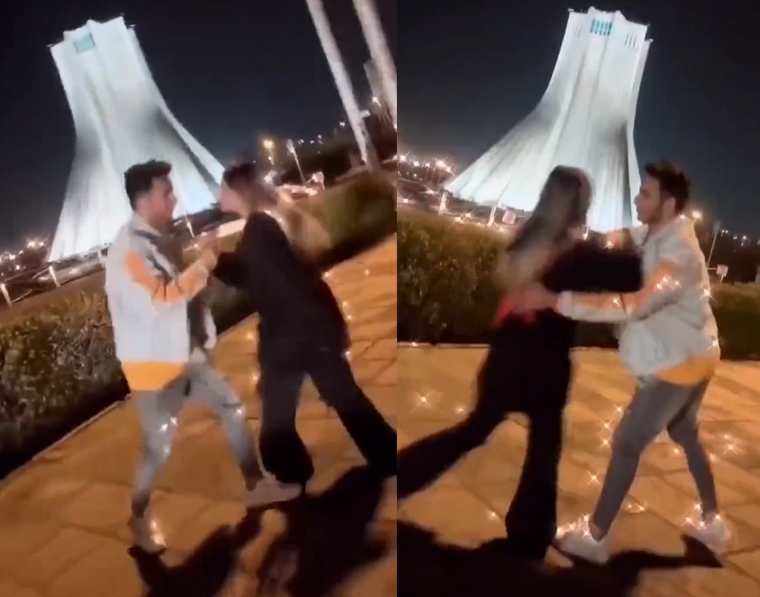 ▲阿瑪迪與哈奇奇，因為在街上跳舞被伊朗官方認定犯下重罪。（圖／翻攝推特）