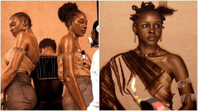 奈及利亞藝術家「用火焰作畫」　燒灼木製畫布！烙出逼真人物肖像