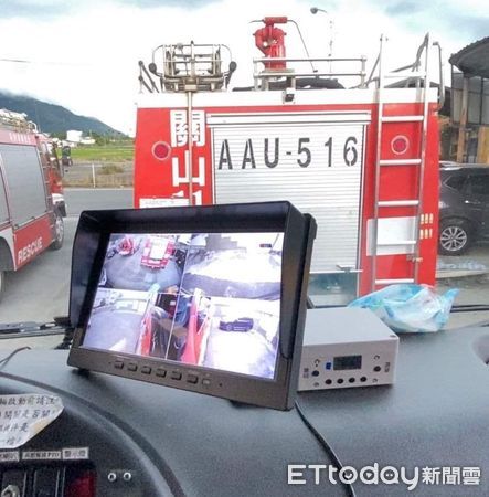 ▲議員協助建置消防車360°環景鏡頭和行車記錄器。（圖／記者楊漢聲翻攝）
