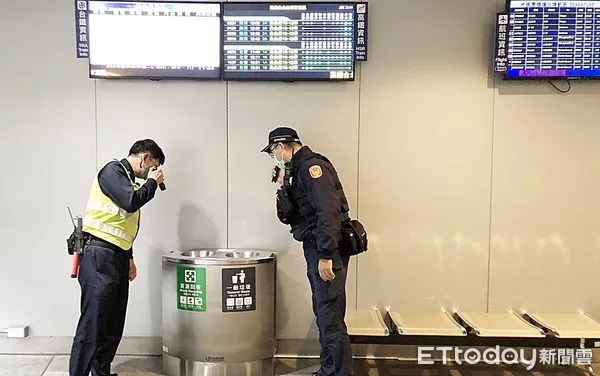 ▲桃園捷運公司今天上午接獲都質汽油彈恐嚇訊息，捷運警察已在各站加強巡查作業。（圖／記者沈繼昌翻攝）