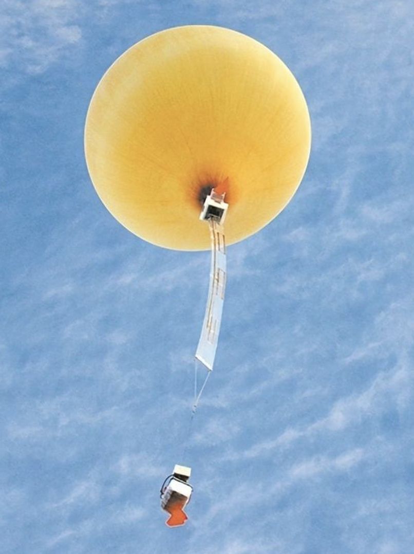 ▲美軍使用的第四代高空偵察氣球,「戰鬥天星」軍用高空氣球。（圖／翻攝北京日報）
