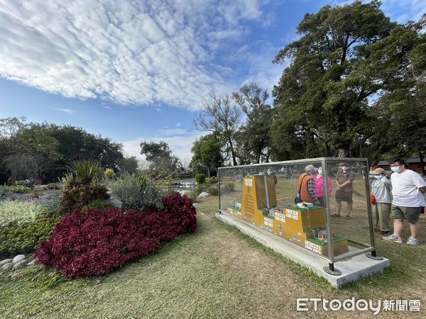 ▲台南山上花園水道博物館，爭取文化部補助，在景觀池旁重現二抽三送工法的過程，搭配優美造景，將複雜的科學原理，變得一目瞭然，讓參觀民眾直呼是最有教育意味的裝置藝術。（圖／記者林悅翻攝，下同）