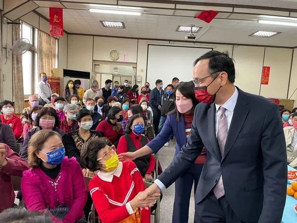 ▲國民黨雲林縣黨部今（5）日上午舉行新春團拜，黨主席朱立倫也親自南下參與。（圖／國民黨提供）