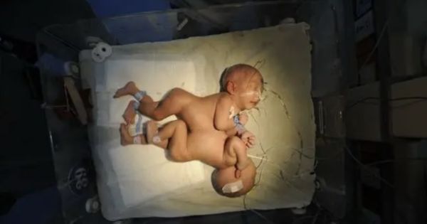 ▲羅紅和羅蘭是湖南第一對手術成功分離的雙胞胎女嬰。（圖／翻攝紅網）