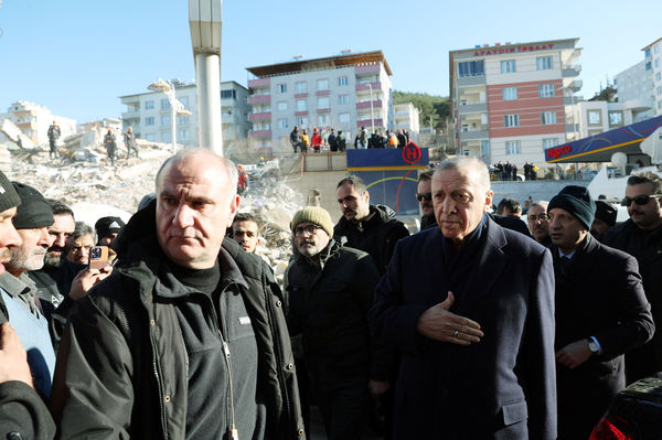 ▲▼土耳其總統艾爾段（Recep Tayyip Erdogan）視察地震重災區。（圖／路透）
