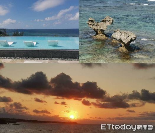 ▲碧海藍天、透明清澈的海水、絢爛無比的夕陽，讓沖繩旅遊悠閒又輕鬆。（圖／記者張佩芬攝）