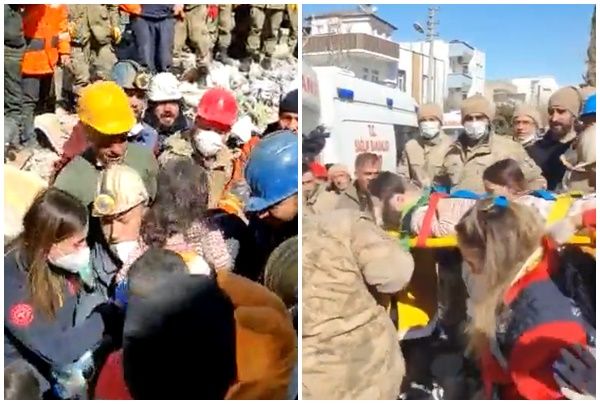 ▲▼土耳其6歲女童米瑞（Miray）在地震後第178小時順利被救出。（圖／翻攝自Twitter）
