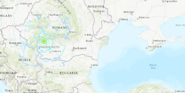 ▲▼羅馬尼亞發生規模5.7地震。（圖／翻攝自USGS）