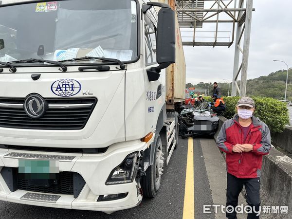 ▲▼國3寶山車禍。（圖／記者陳凱力翻攝）