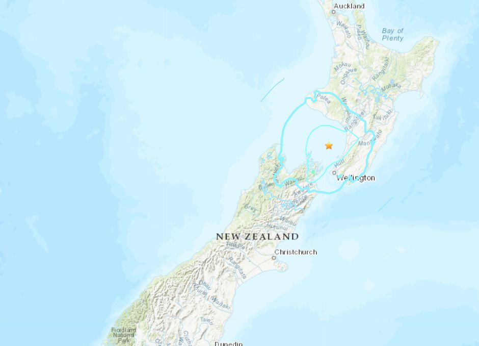 ▲▼ 紐西蘭地震。（圖／翻攝自USGS）